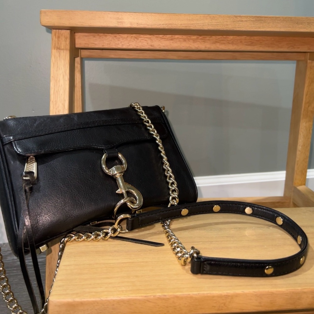 Rebecca Minkoff Black & Gold Crossbody Bag